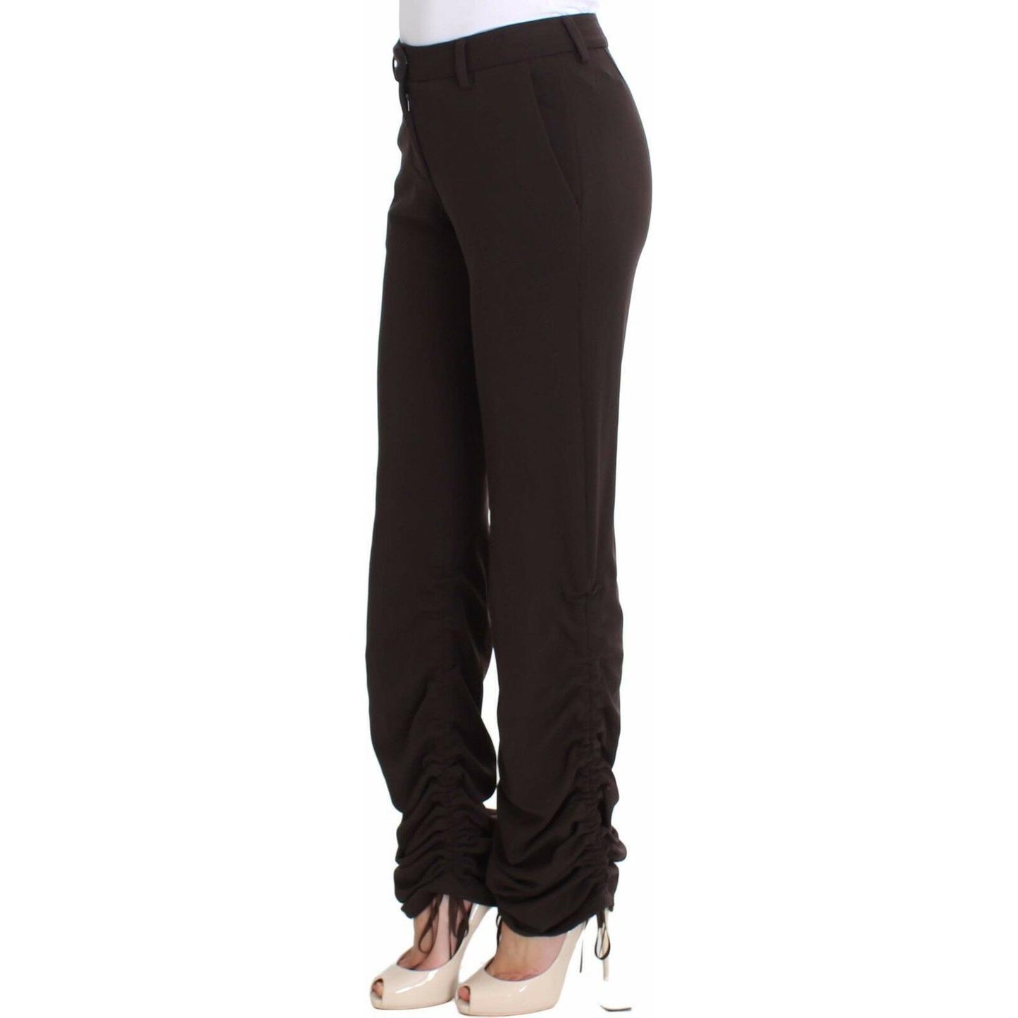 Ermanno Scervino Chic Brown Casual Trousers for Sophisticated Style Ermanno Scervino