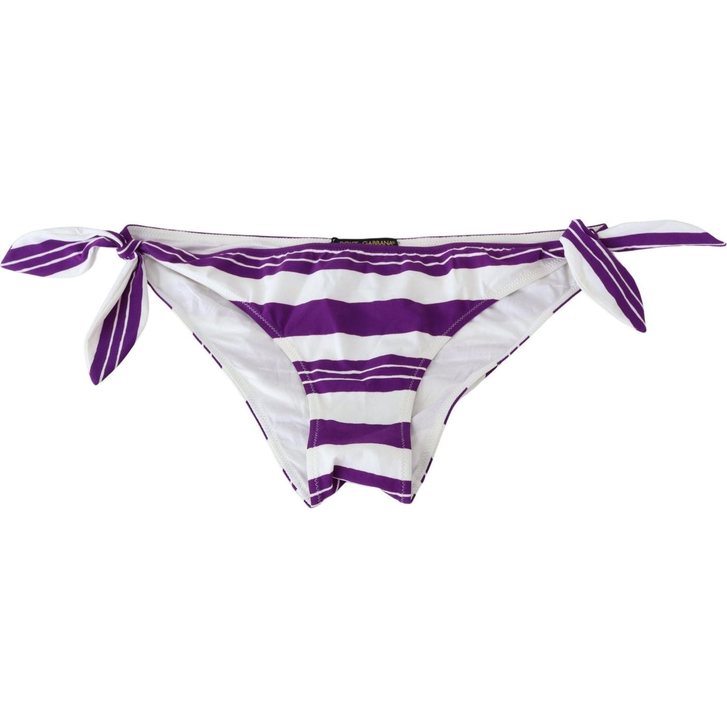 Dolce & Gabbana Chic Striped Bikini Bottom - Effortless Poolside Glamour Dolce & Gabbana