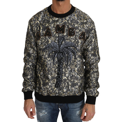 Dolce & Gabbana Multicolor SAMBA Jacquard Palmtree Pullover Sweater