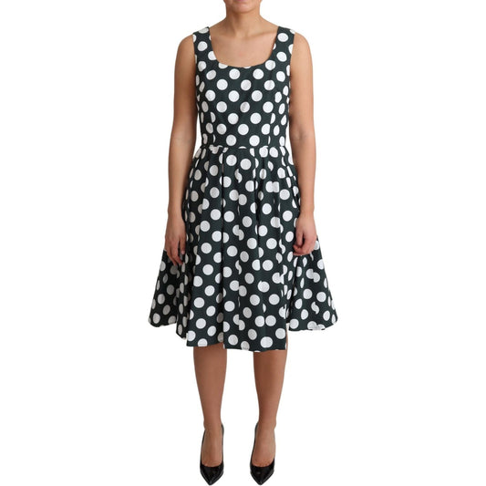 Dolce & Gabbana Chic Polka Dot A-line Sleeveless Dress Dolce & Gabbana