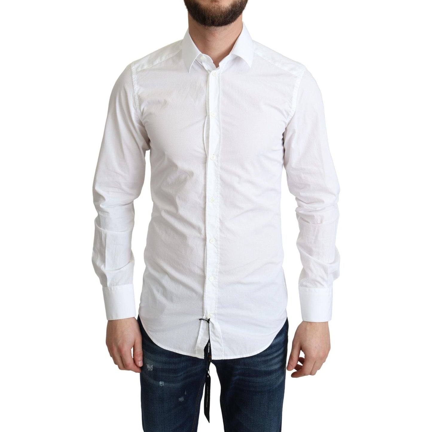 Dolce & Gabbana Elegant White Cotton Dress Shirt Dolce & Gabbana