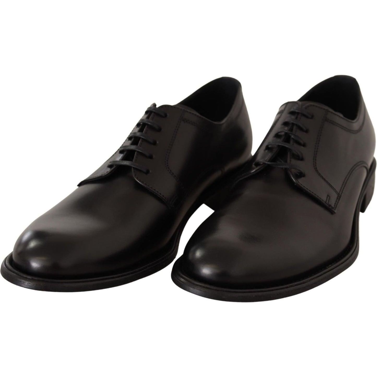 Dolce & Gabbana Elegant Black Leather Formal Derby Shoes Dolce & Gabbana