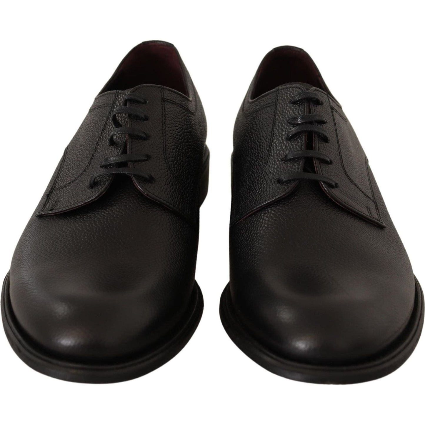 Dolce & Gabbana Elegant Black Leather Derby Dress Shoes Dolce & Gabbana