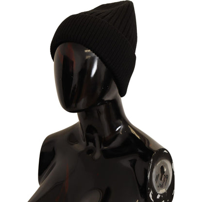 Dolce & Gabbana Black Wool Knit Women Winter Hat