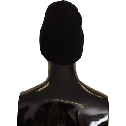 Dolce & Gabbana Black Wool Knit Women Winter Hat