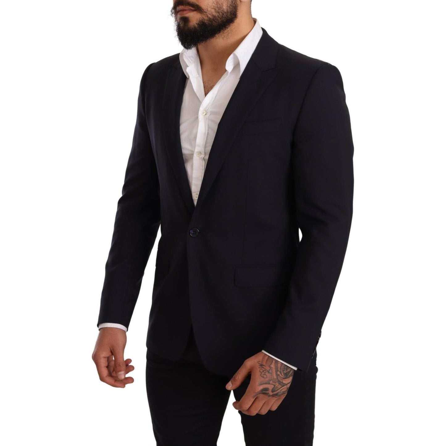 Dolce & Gabbana Elegant Navy Martini Blazer by Renowned Tailors Dolce & Gabbana