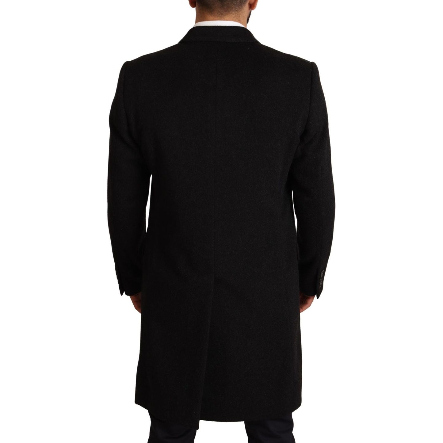 Dolce & Gabbana Elegant Gray Long Overcoat in Pure Cashmere MAN COATS & JACKETS Dolce & Gabbana