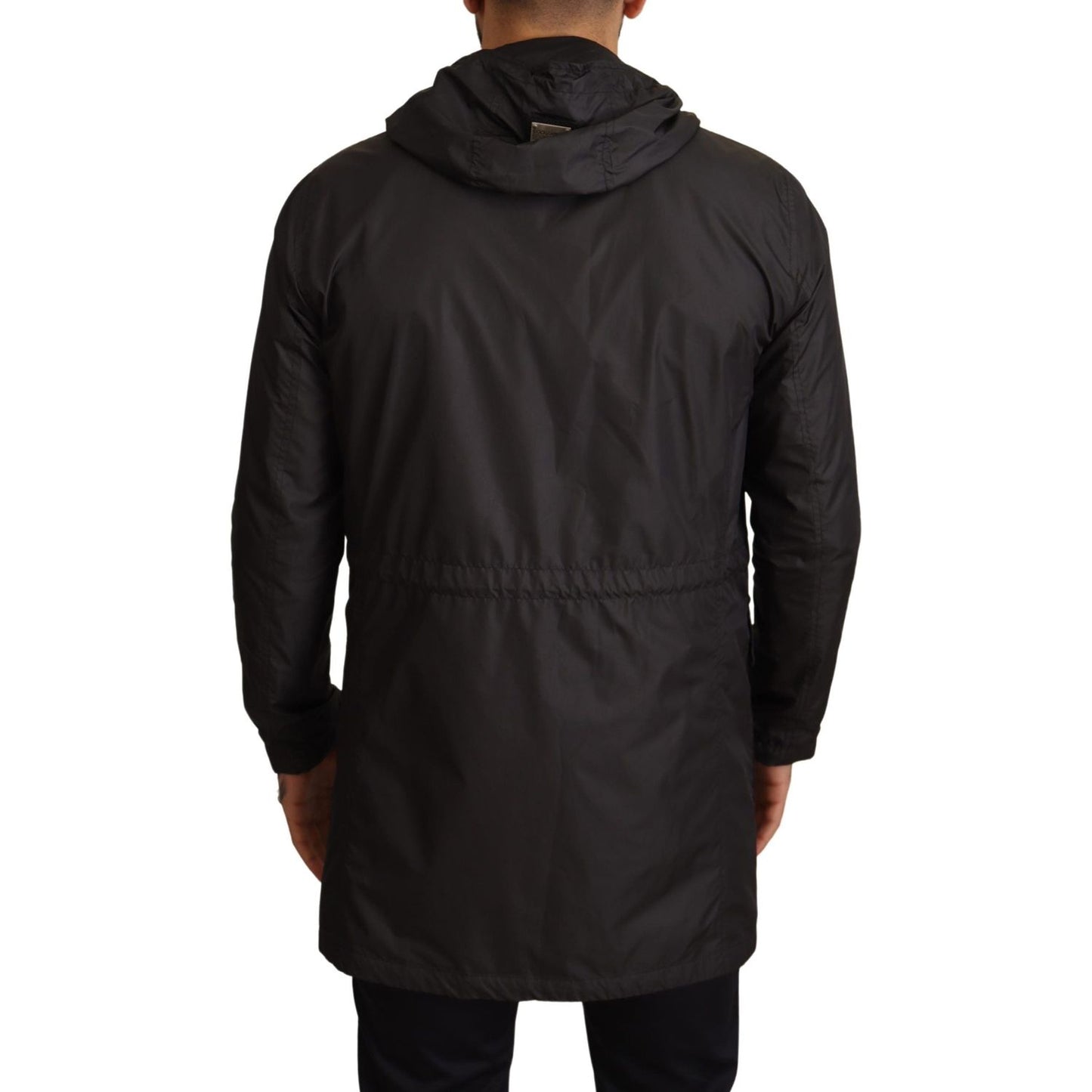 Dolce & Gabbana Chic Hooded Blouson Coat in Timeless Black MAN COATS & JACKETS Dolce & Gabbana