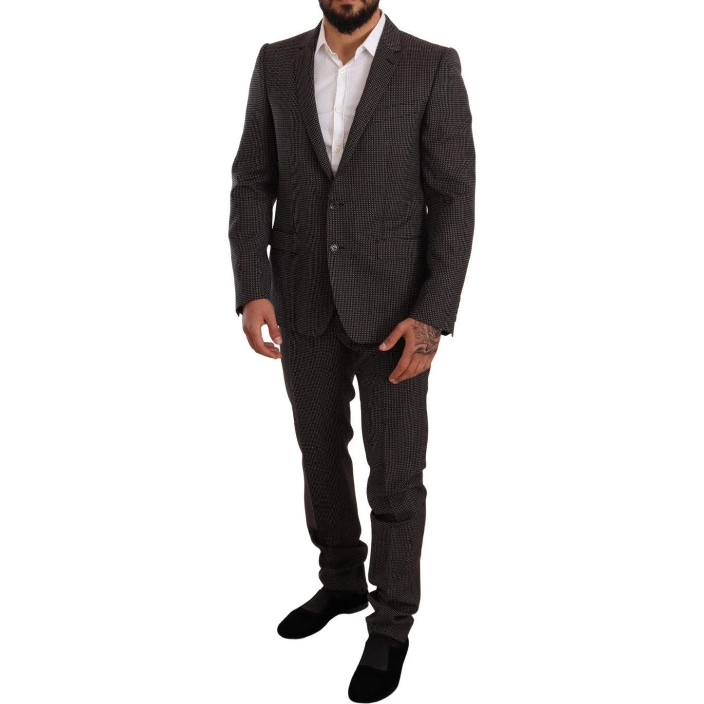 Dolce & Gabbana Elegant Gray Martini Woolen Suit Set Suit Dolce & Gabbana