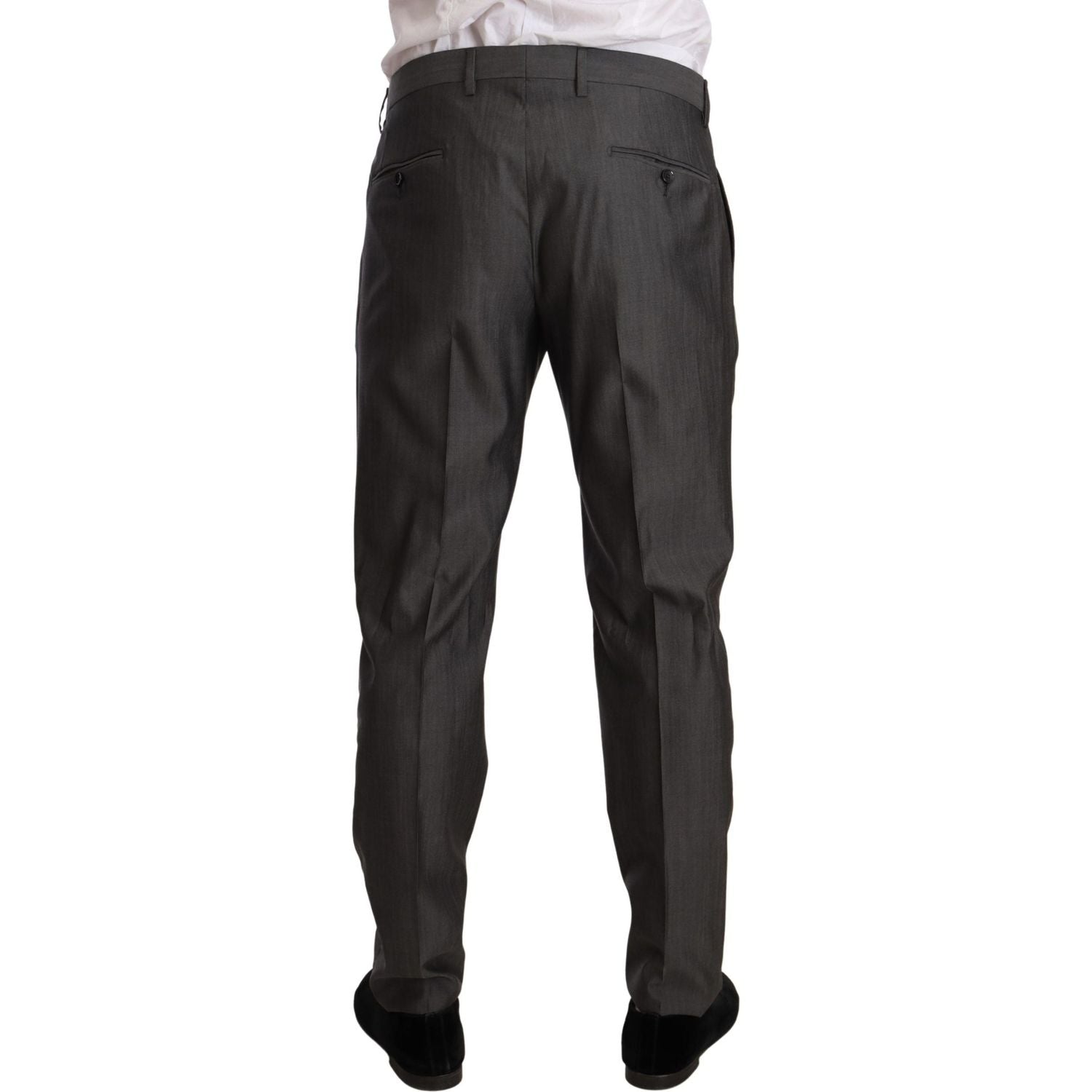 Dolce & Gabbana Gray Metallic MARTINI Slim Fit Set Suit