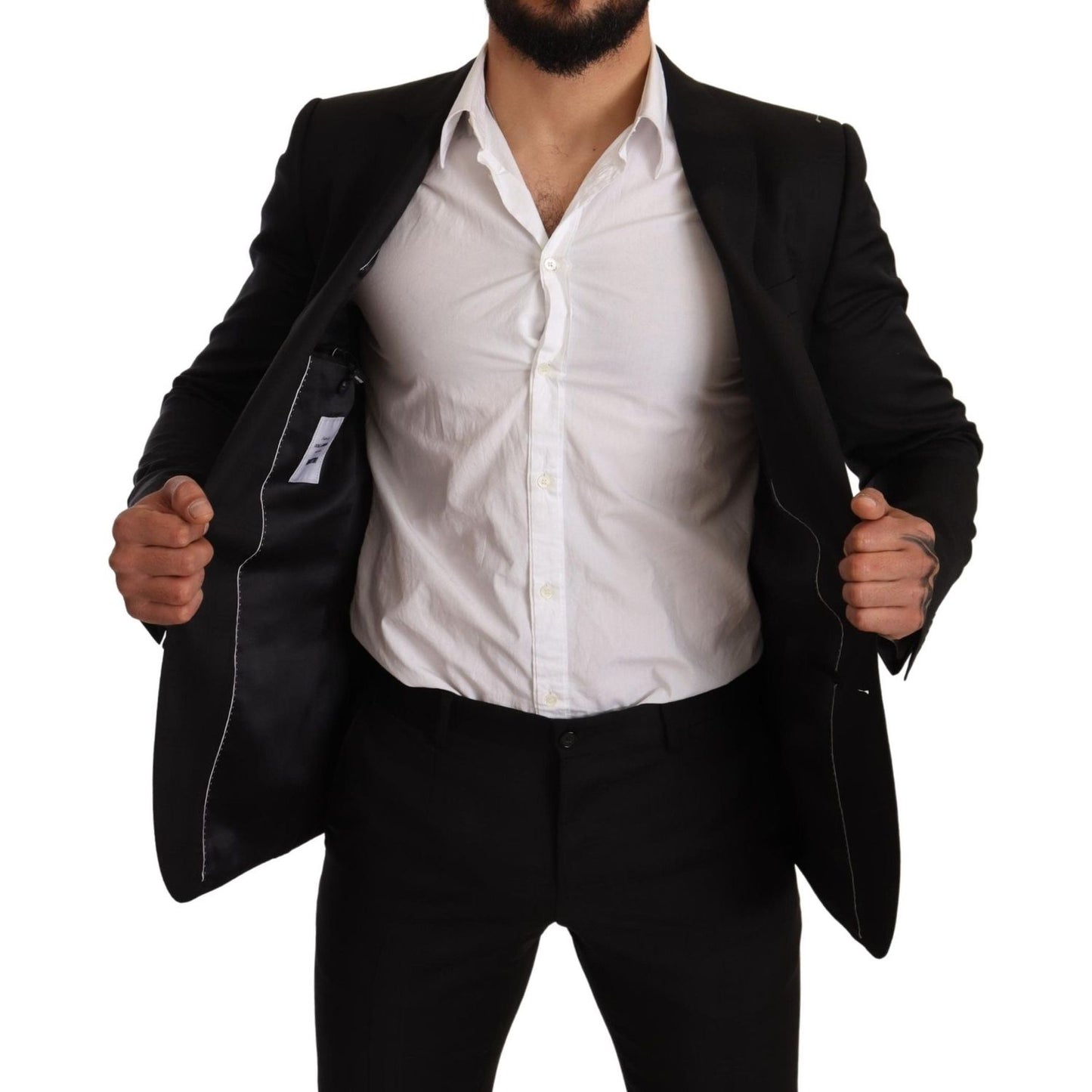 Dolce & Gabbana Black Check MARTINI SLIM FIT 2 Piece Suit