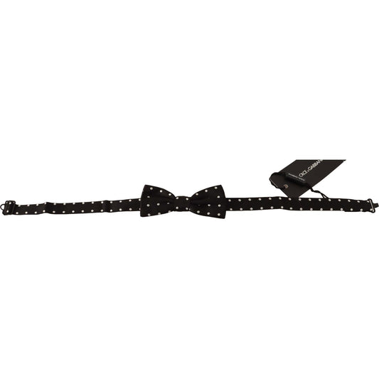 Dolce & Gabbana Elegant Black Polka Dot Silk Bow Tie Bow Tie Dolce & Gabbana