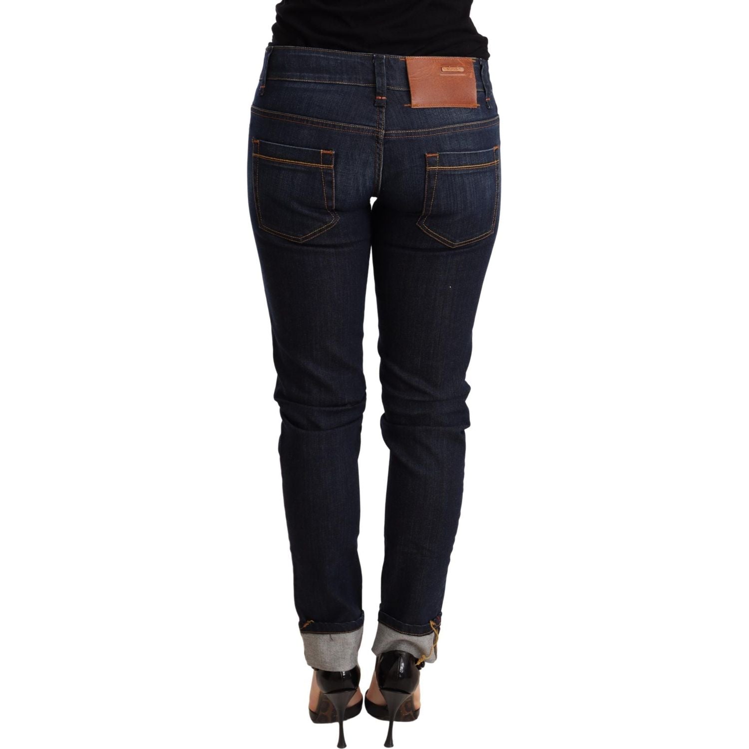 Acht Blue Washed Low Waist Skinny Denim Trouser