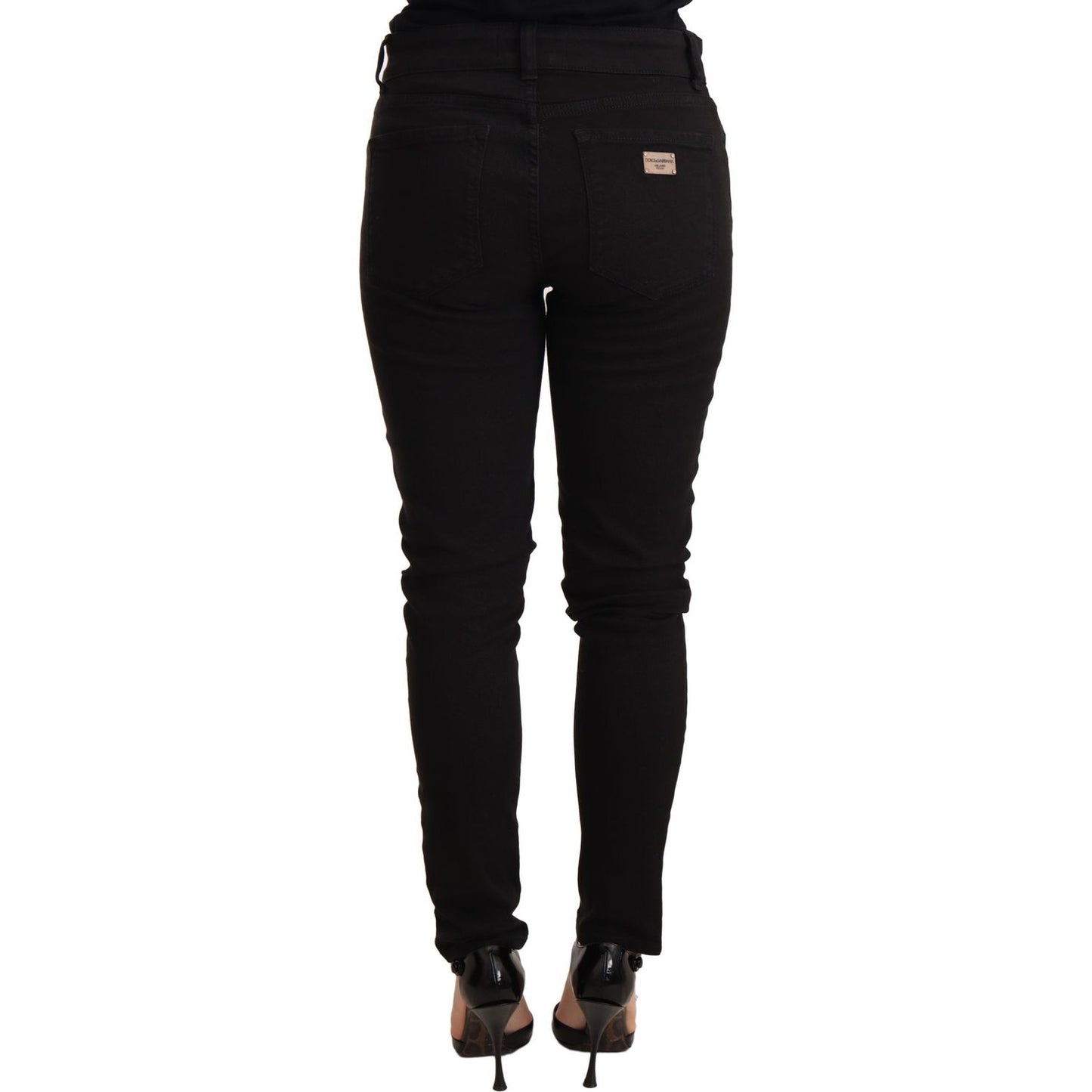 Dolce & Gabbana Elegant Slim-Fit Black Denim Jeans Jeans & Pants Dolce & Gabbana