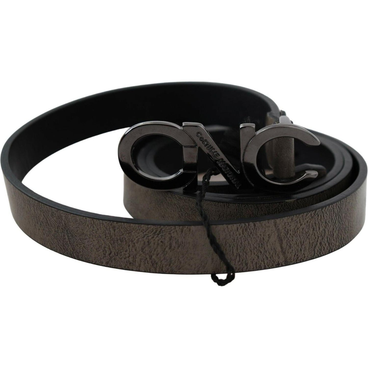 Costume National Elegant Dark Brown Leather Belt Costume National