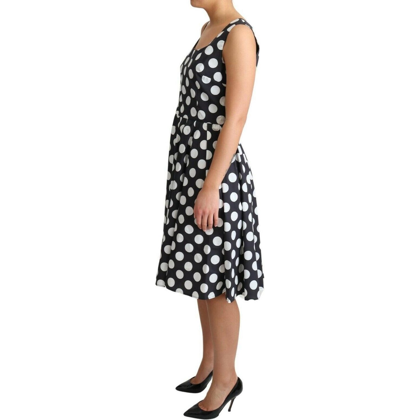 Dolce & Gabbana Polka Dot Sleeveless A-Line Dress WOMAN DRESSES Dolce & Gabbana