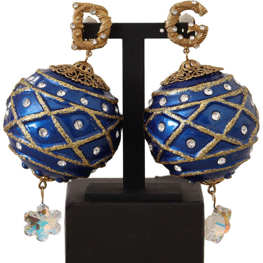 Dolce & Gabbana Dazzling Festive Crystal Clip-On Earrings WOMAN EARRING Dolce & Gabbana