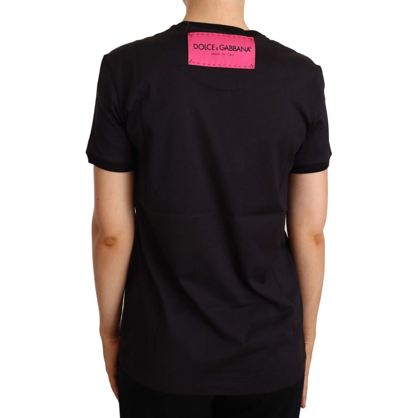 Dolce & Gabbana Elegant Black Cotton Logo Tee Dolce & Gabbana