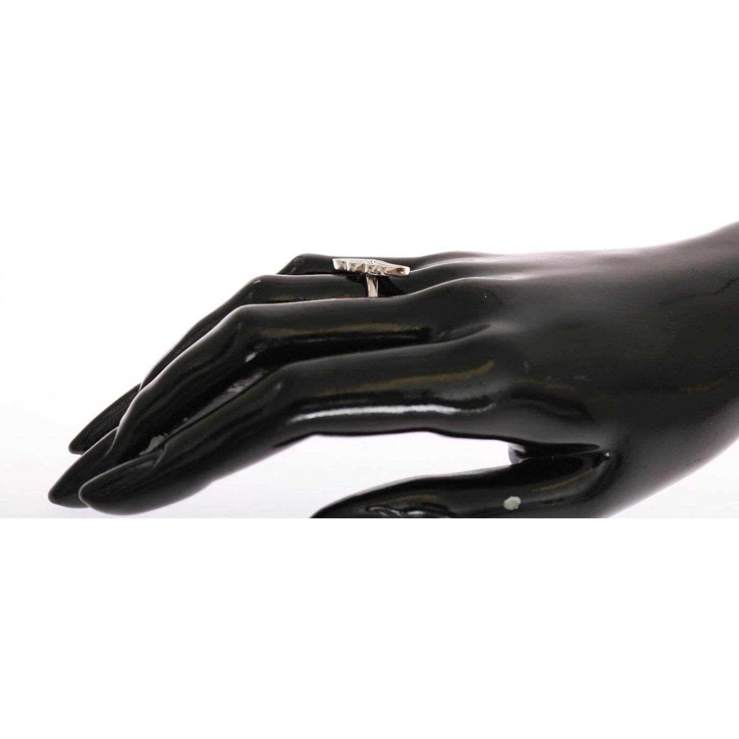 Nialaya Silver Womens Wing Clear CZ 925 Silver Ring