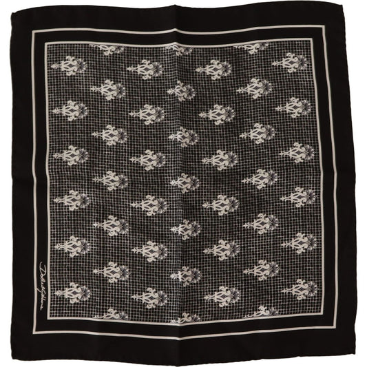 Dolce & Gabbana Elegant Silk Pocket Square Handkerchief Scarves Dolce & Gabbana