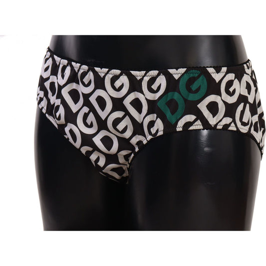 Dolce & Gabbana Chic Black & White DG Logo Print Bottoms WOMAN SWIMWEAR Dolce & Gabbana