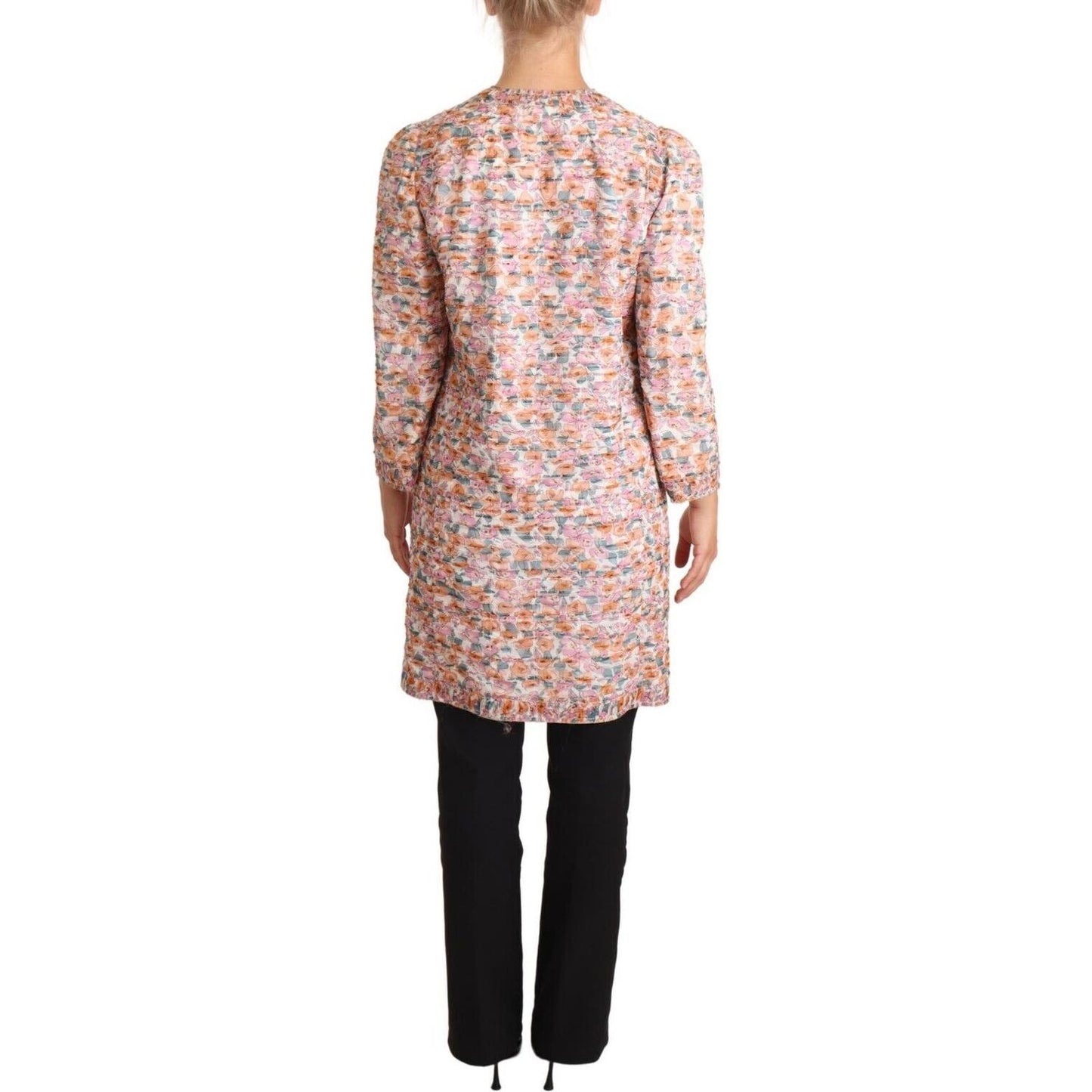 Dolce & Gabbana Elegant Floral Silk Trench Coat WOMAN COATS & JACKETS Dolce & Gabbana