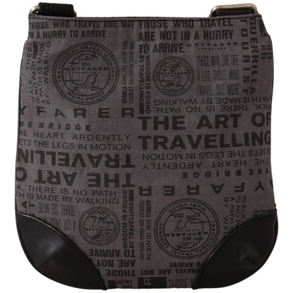 WAYFARER Gray Printed Logo Shoulder Crossbody Purse Bag