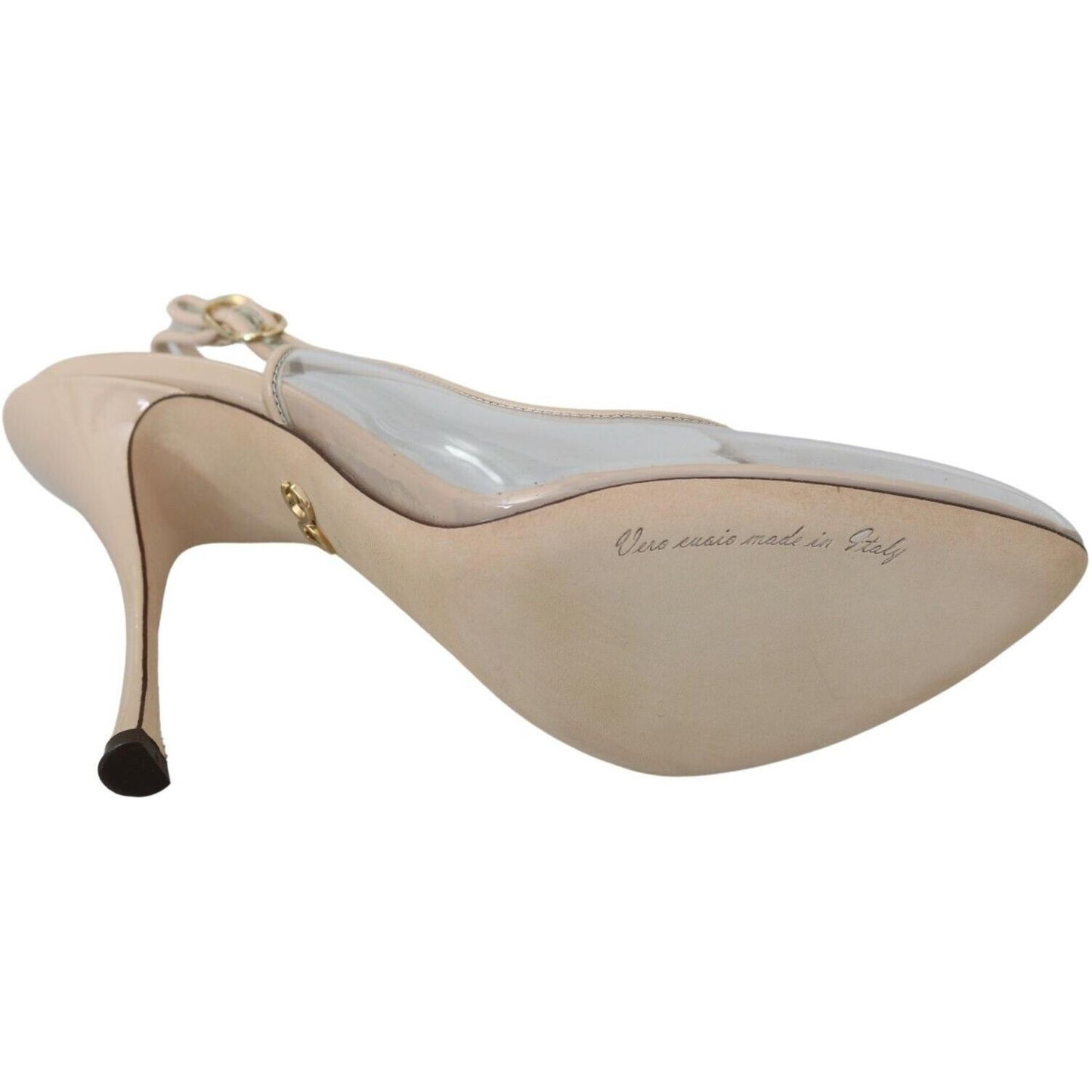 Dolce & Gabbana Elegant Nude Beige Slingback Heels WOMAN PUMPS Dolce & Gabbana