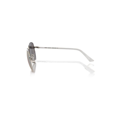 Frankie Morello Silver Metallic Fiber Men's Sunglass