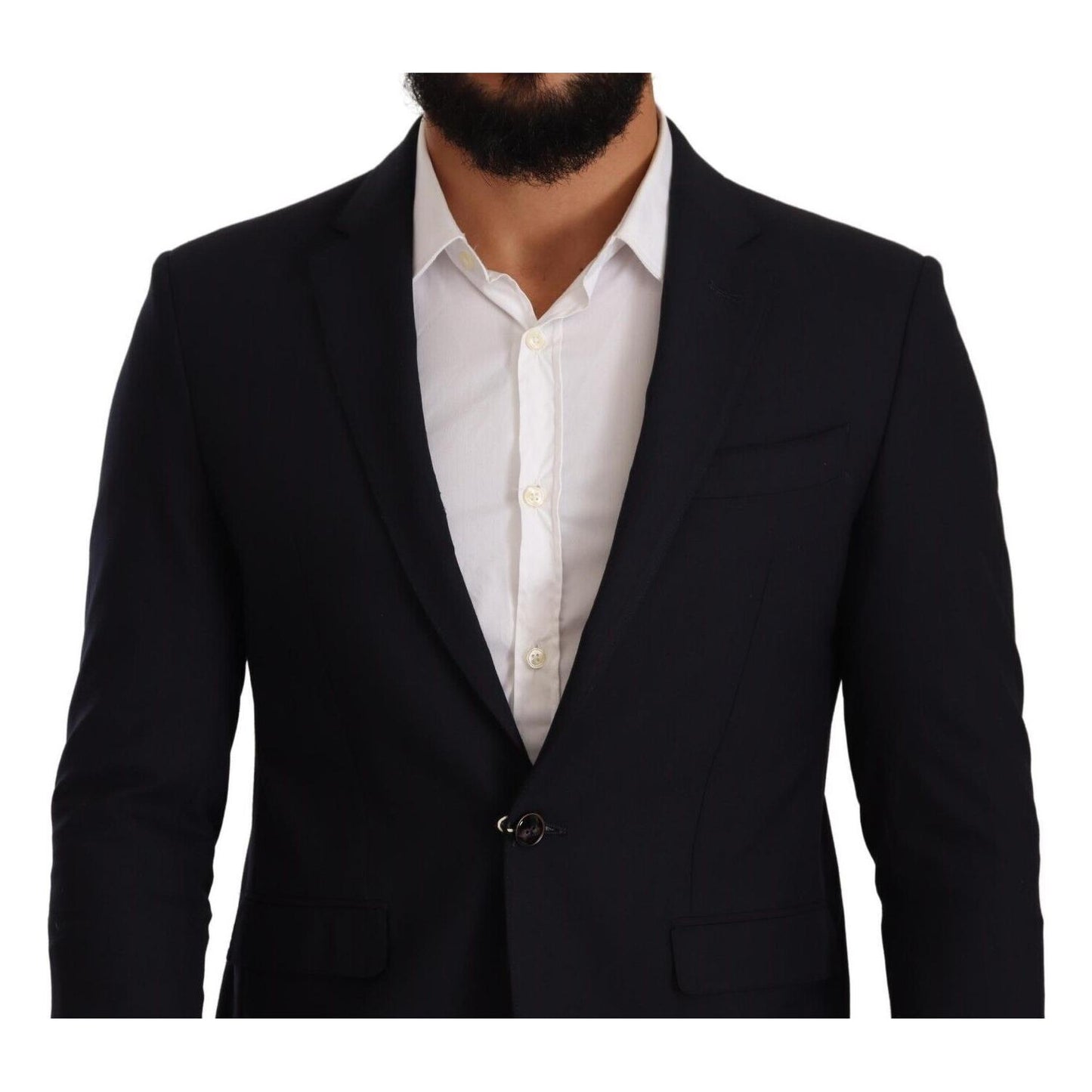 Domenico Tagliente Elegant Single Breasted Black Jacket Domenico Tagliente