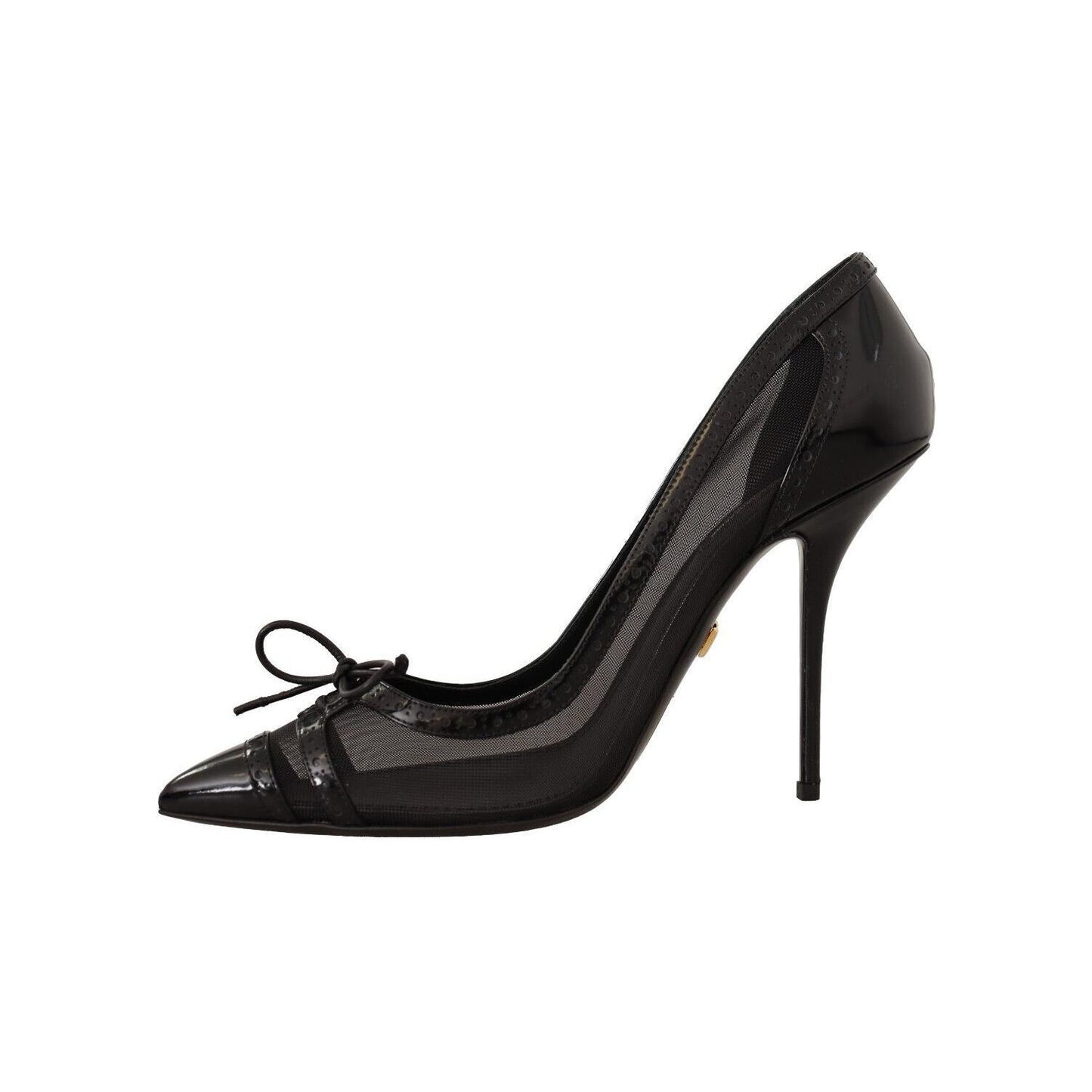 Dolce & Gabbana Elegant Black Mesh Stiletto Pumps Dolce & Gabbana