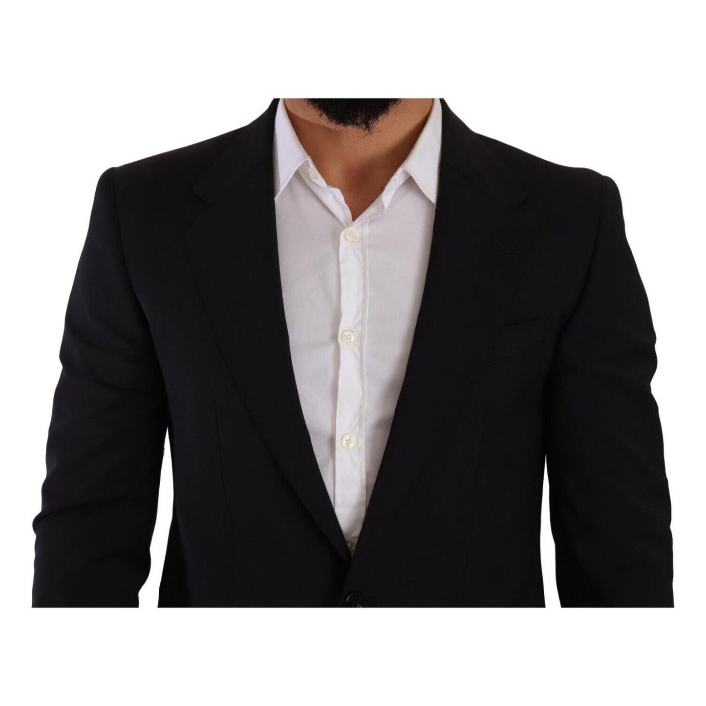 Dolce & Gabbana Elegant Black Martini Slim Fit Blazer and Vest Dolce & Gabbana