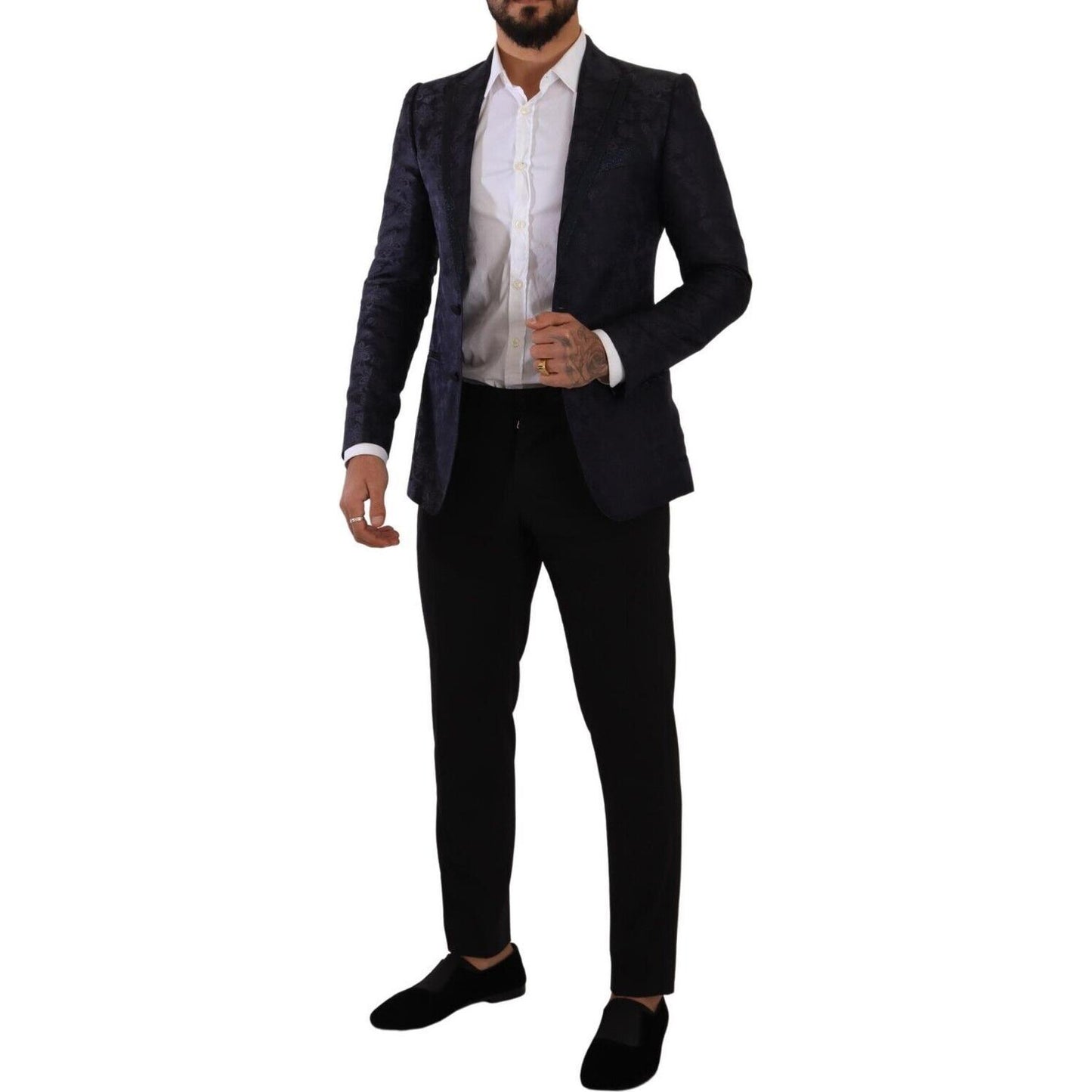 Dolce & Gabbana Elegant Dark Blue MARTINI Formal Blazer Dolce & Gabbana