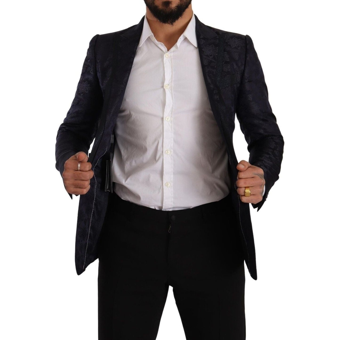 Dolce & Gabbana Elegant Dark Blue MARTINI Formal Blazer Dolce & Gabbana