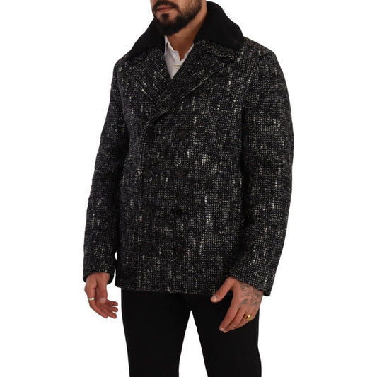 Dolce & Gabbana Chic Double Breasted Wool Blend Overcoat Dolce & Gabbana