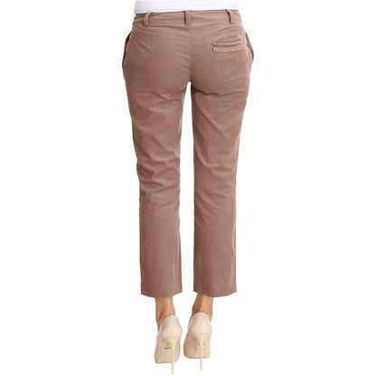 Costume National Brown Cropped Corduroys Pants