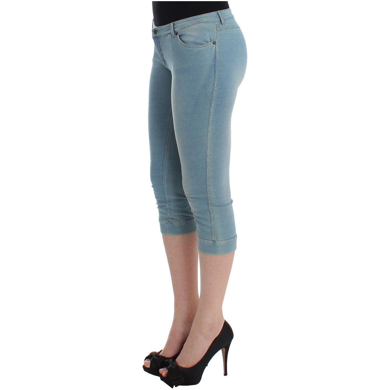 Ermanno Scervino Elegant Light Blue Capri Jeans Jeans & Pants Ermanno Scervino