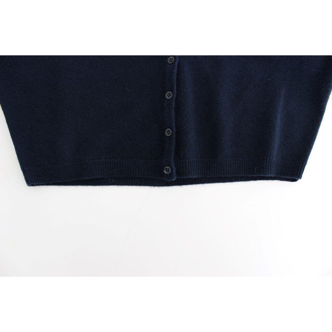 Ermanno Scervino Chic Cashmere-Blend Cropped Sweater in Blue Ermanno Scervino