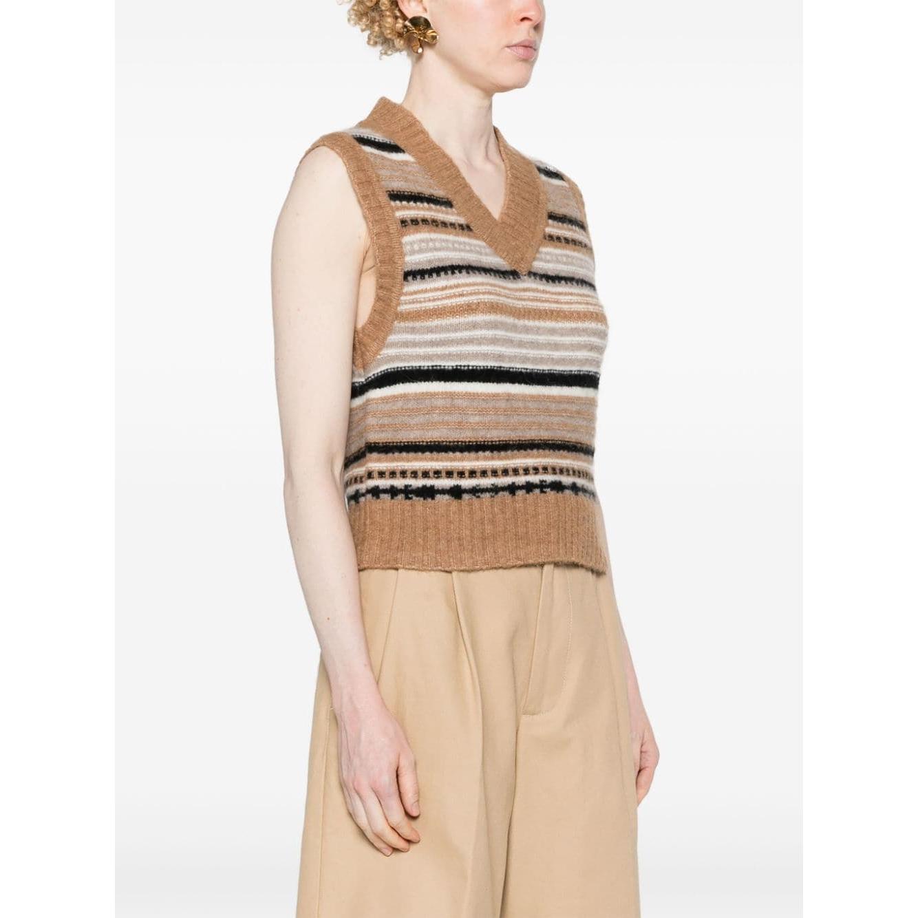 GANNI Sweaters Beige Topwear Ganni