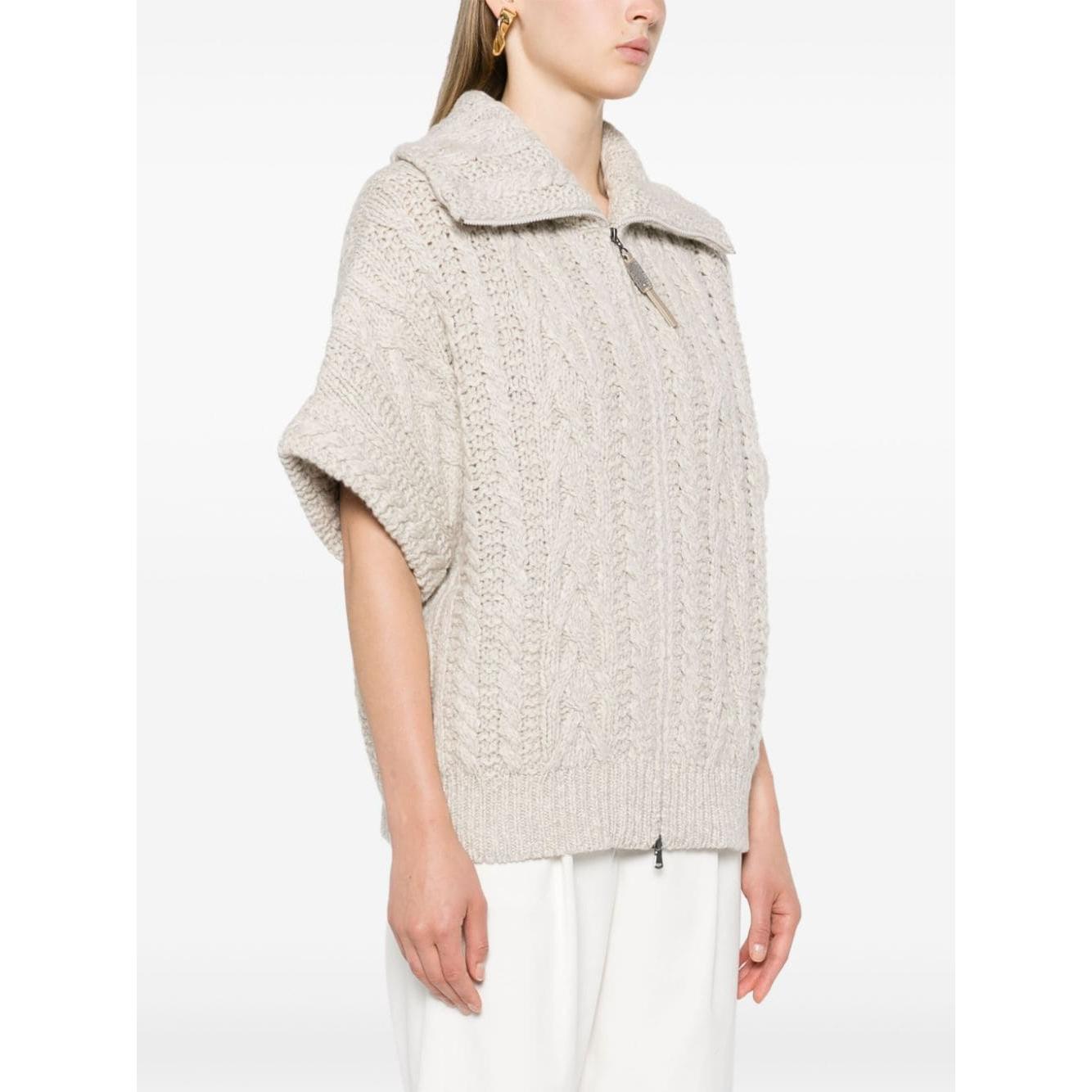 Brunello Cucinelli Sweaters Light Grey Topwear Brunello Cucinelli