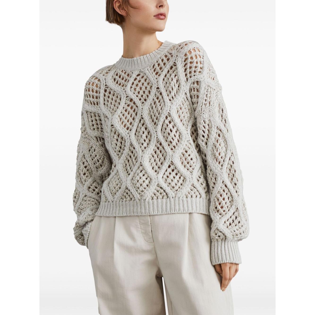 Brunello Cucinelli Sweaters White Topwear Brunello Cucinelli