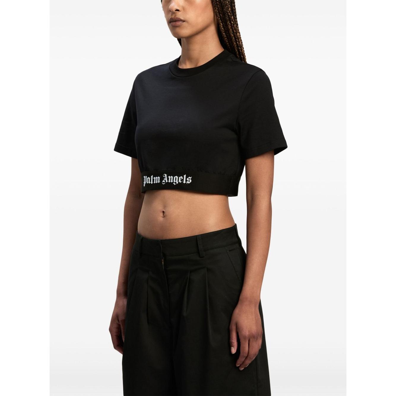 Palm Angels T-shirts and Polos Black Topwear Palm Angels