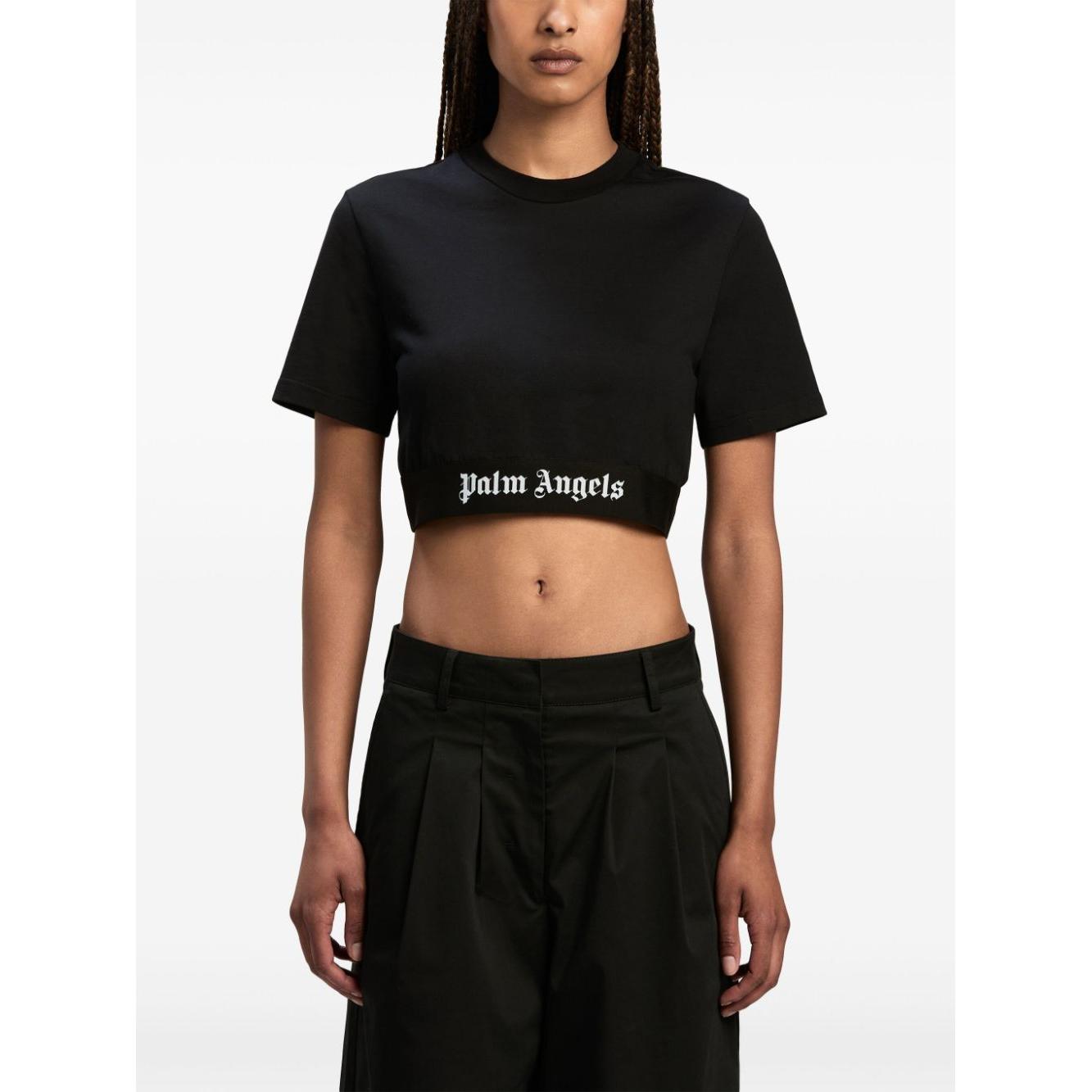 Palm Angels T-shirts and Polos Black Topwear Palm Angels