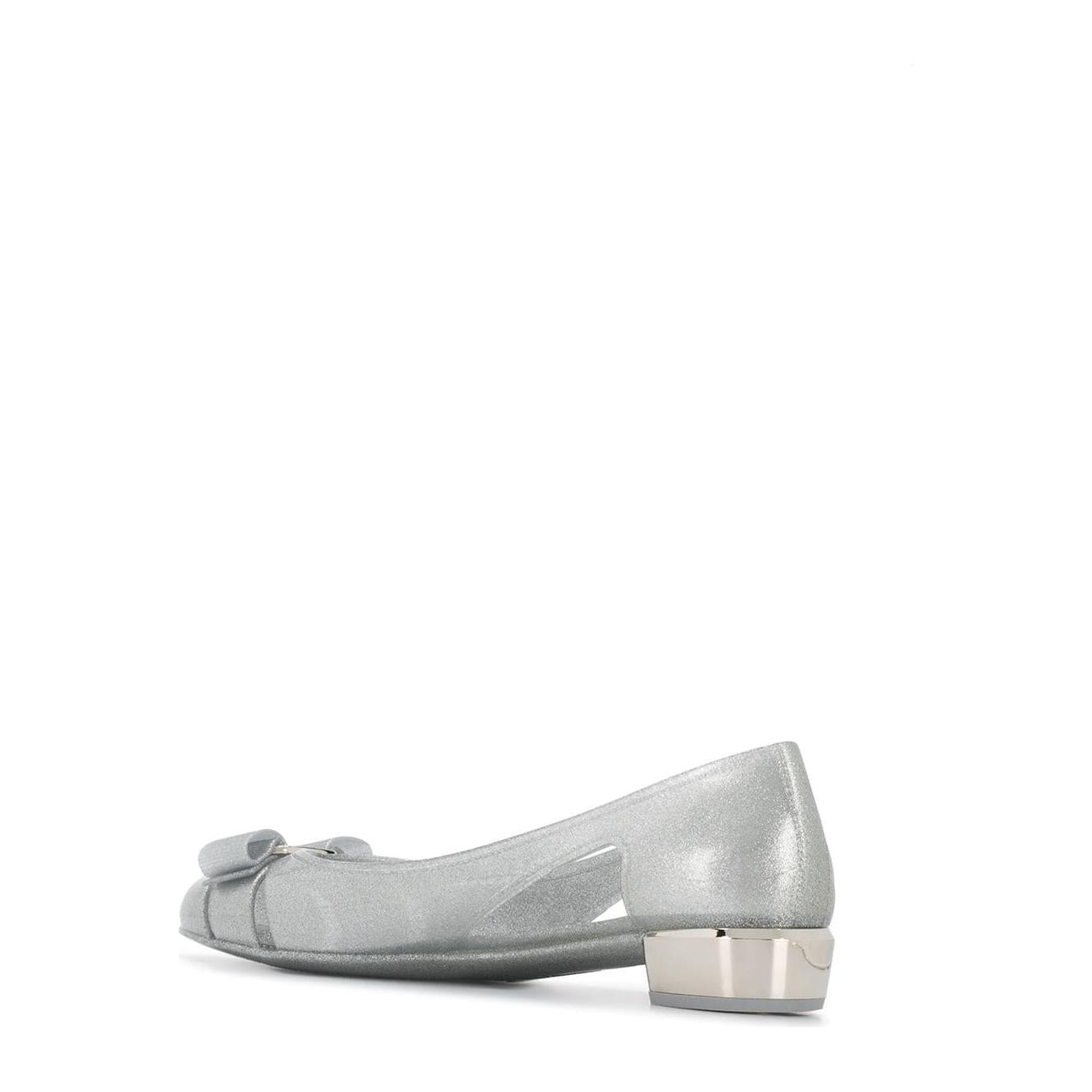 Ferragamo With Heel Silver High Heel Ferragamo