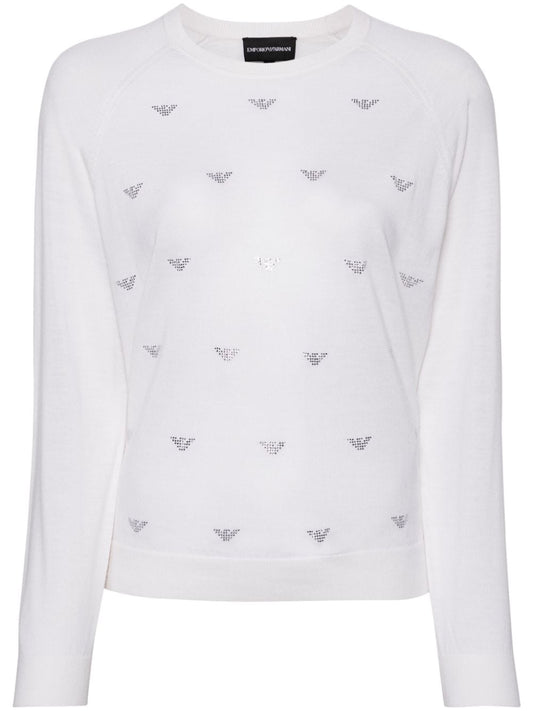 Emporio Armani Sweaters White Topwear Emporio Armani