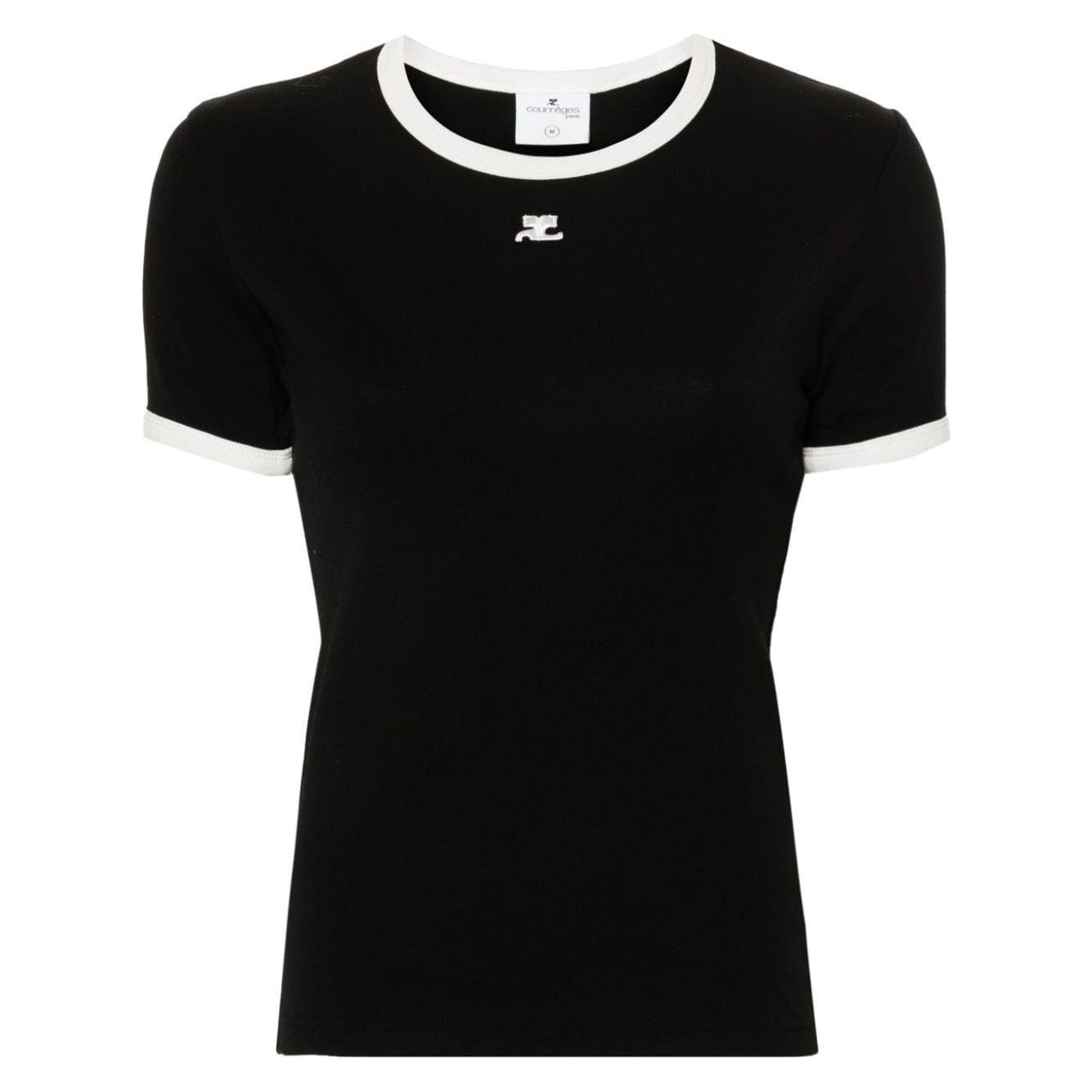 COURREGES PRE T-shirts and Polos Black Topwear Courreges Pre