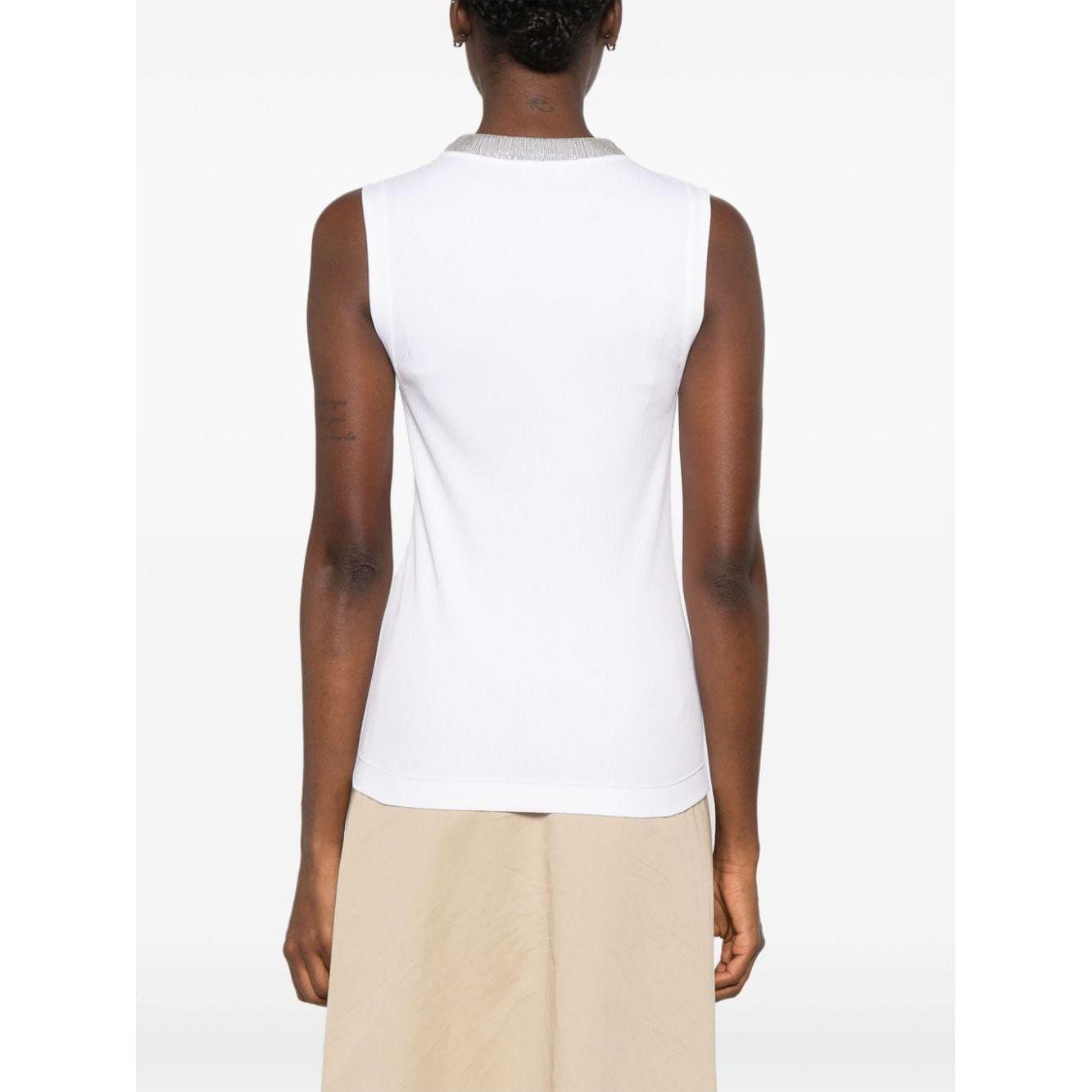 Brunello Cucinelli Top White Topwear Brunello Cucinelli