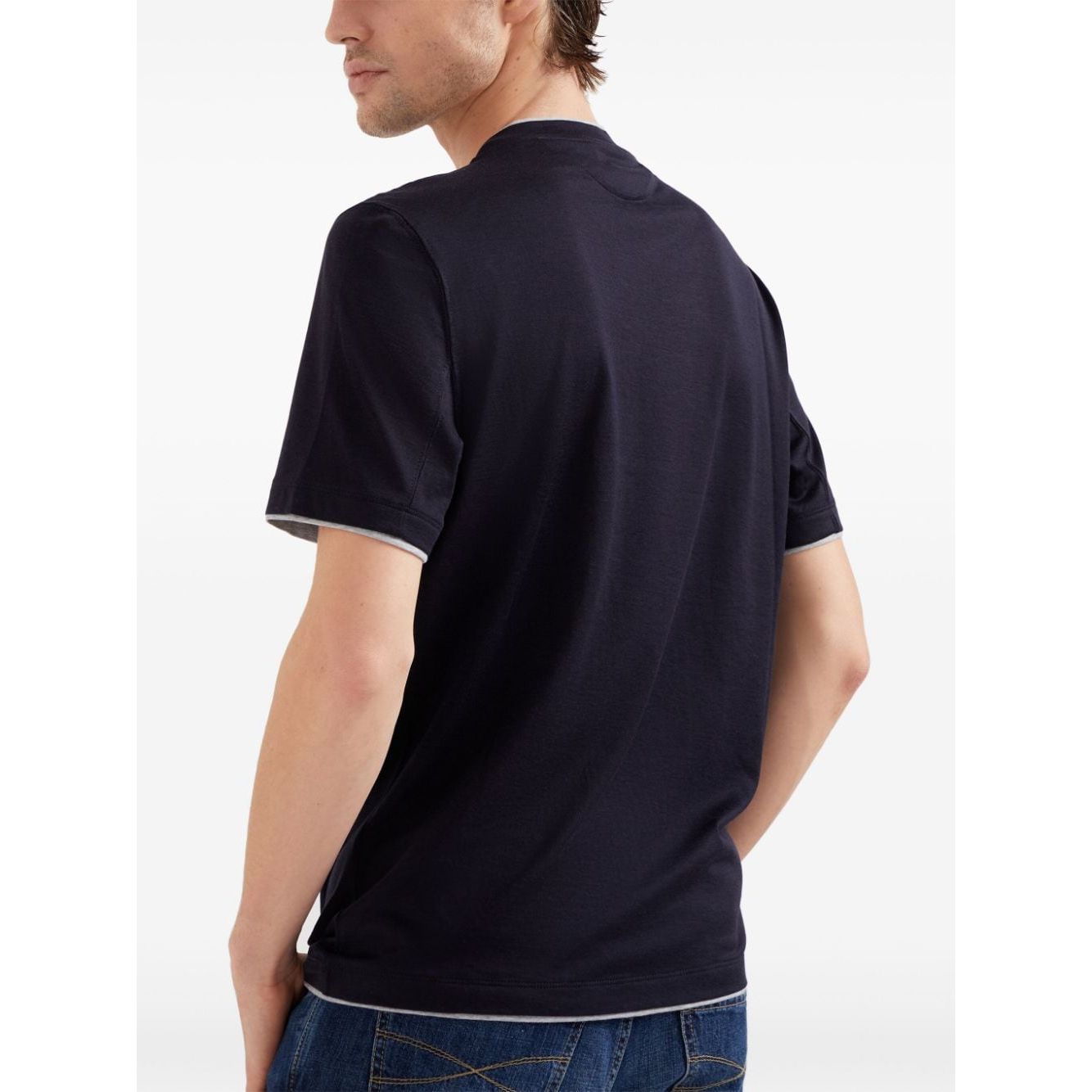 Brunello Cucinelli T-shirts and Polos Blue Topwear Brunello Cucinelli