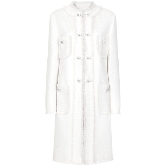 Dolce & Gabbana Coats Cream Jackets Dolce & Gabbana