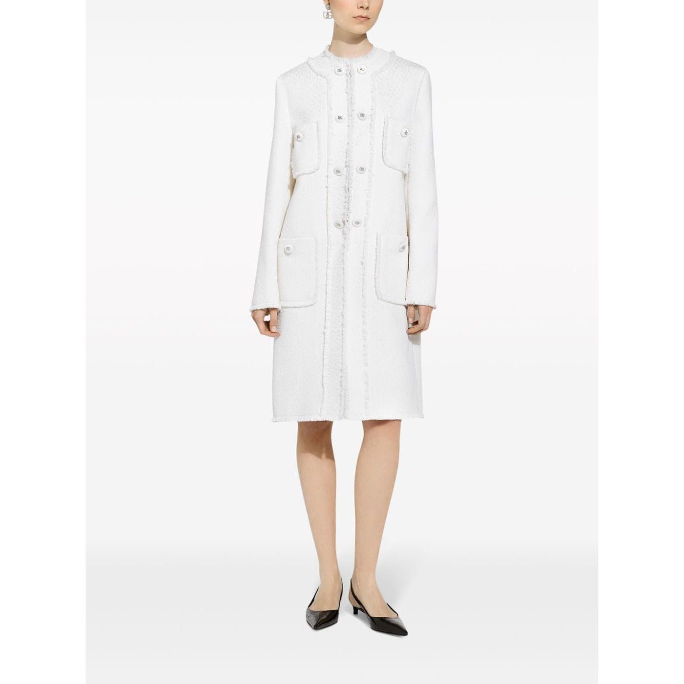 Dolce & Gabbana Coats Cream Jackets Dolce & Gabbana